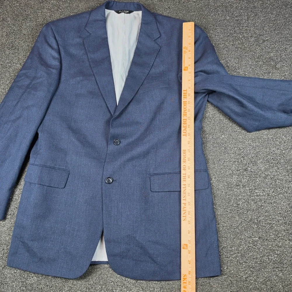 Jos A Bank Sport Coat Blue Mens 42L Linen Wool Blend Two Button Blazer Jacket